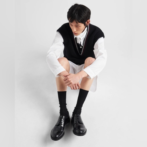 Prada Brushed Leather Lace-up Derby shoe. Prada size 9 US 10. - Picture 2 of 16